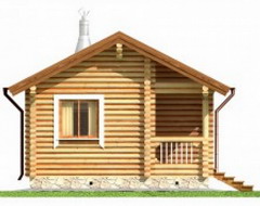 проект бани из бревна