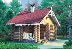 проект бани из бревна