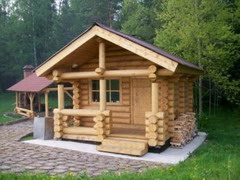 проект бани из бревна