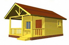 проект бани из бруса