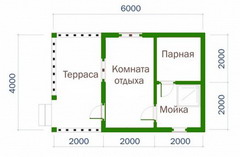 проект бани из бруса