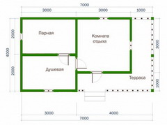 проект бани из бруса