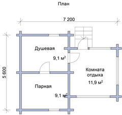 проект бани из бруса