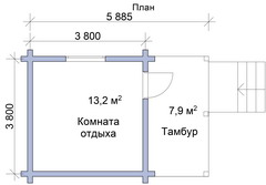 проект бани из бруса